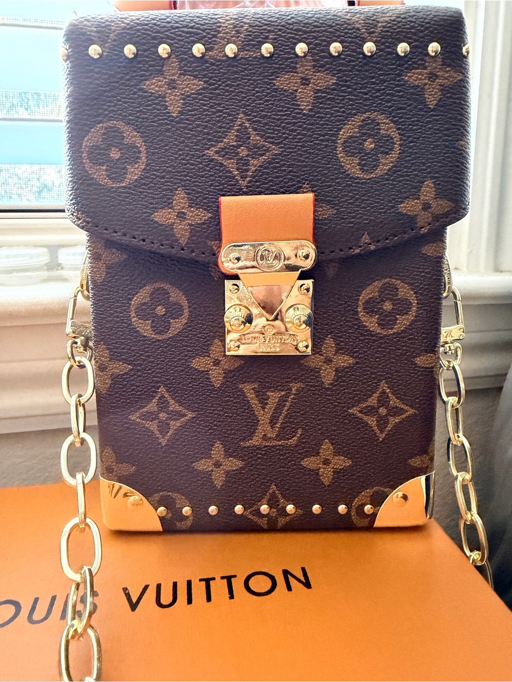 Brown Monogram Mini Trunk camera box Crossbody Bag - Picture 7 of 11